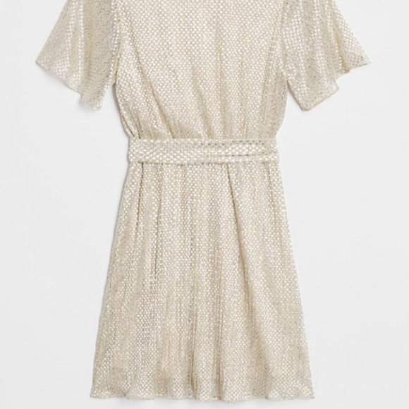 NWT Anthro Waverly Grey Mini Dress - Picture 2 of 7